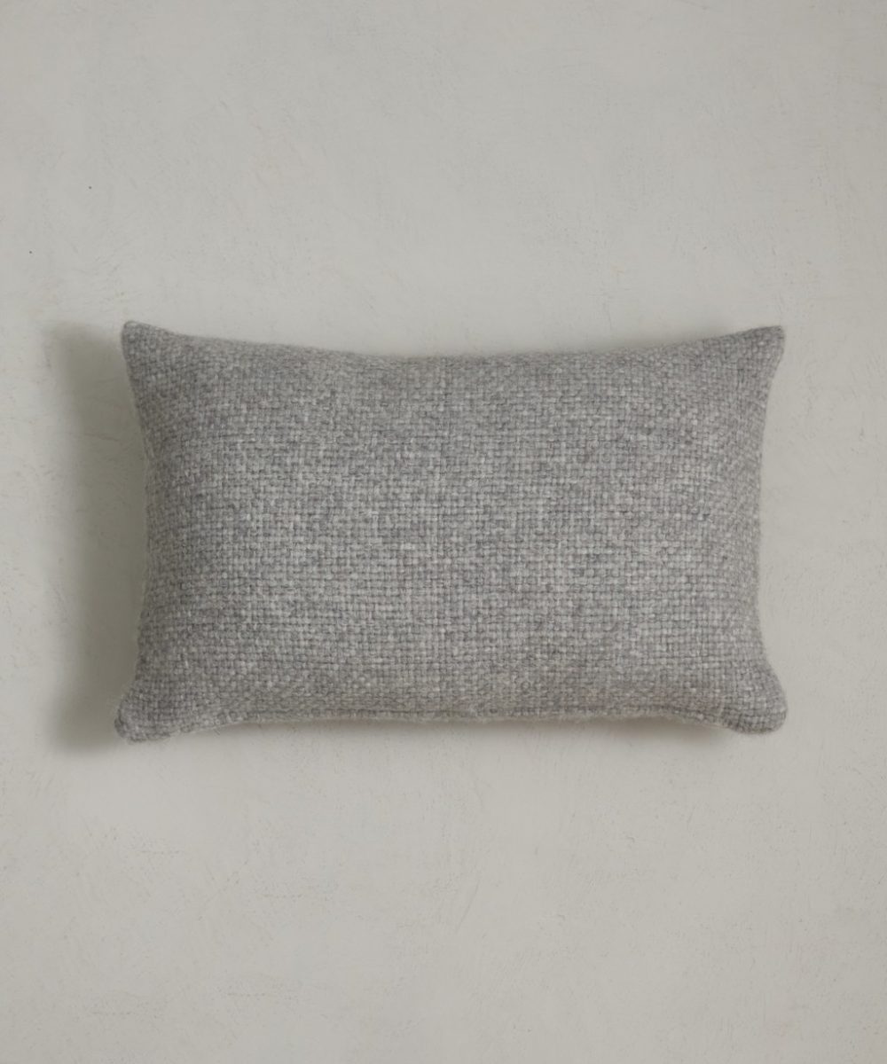 Alpaca Basketweave Lumbar Pillow Bed & Bath Light Grey