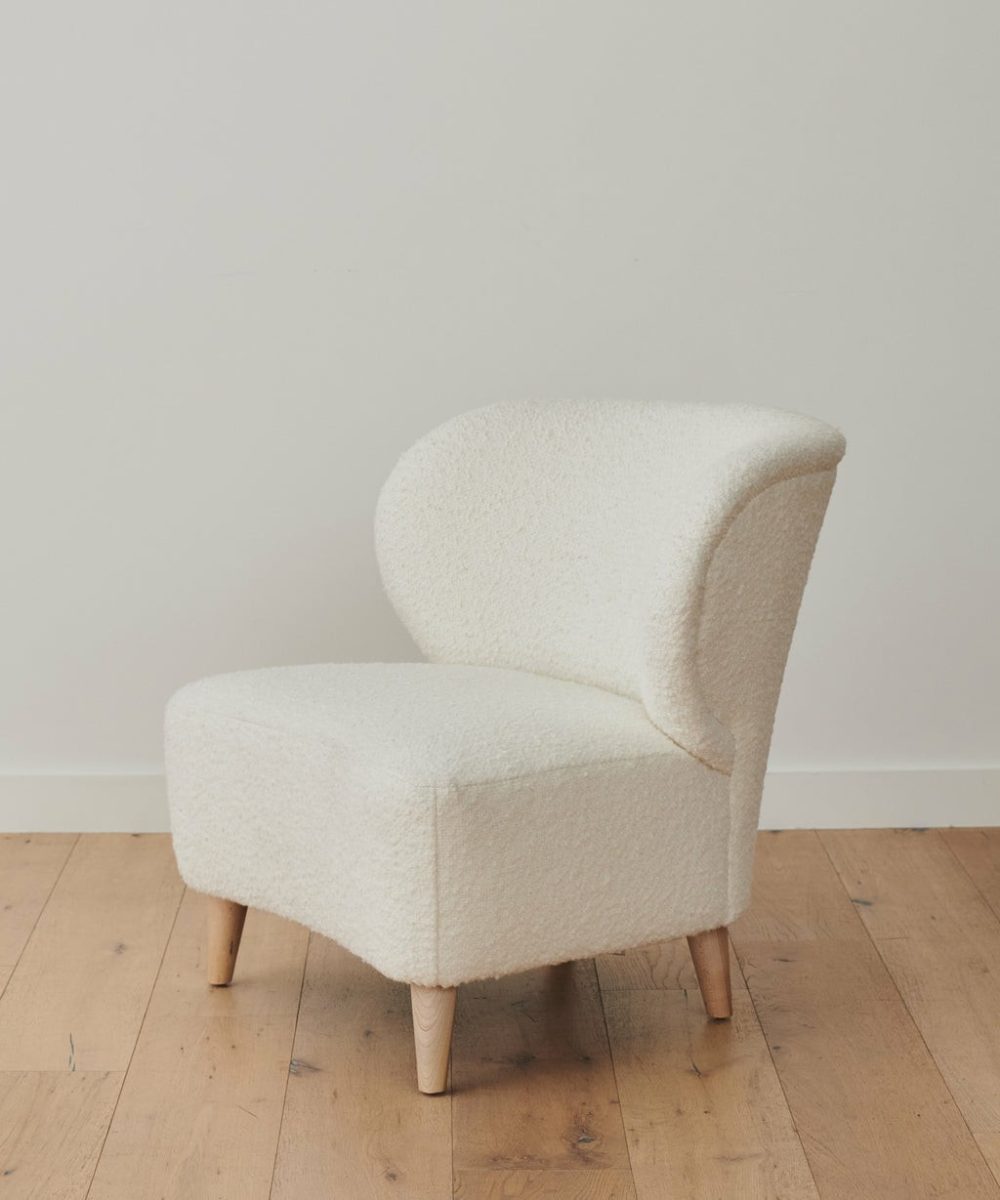 Brentwood Chair Accent Chairs Ivory Wool Boucle