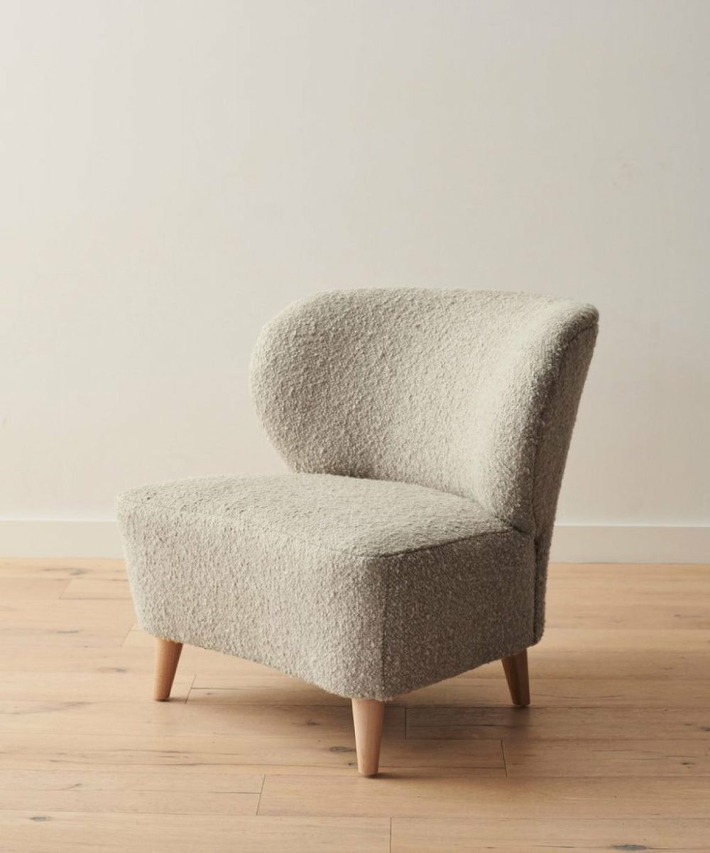 Brentwood Chair Accent Chairs Natural Wool Boucle