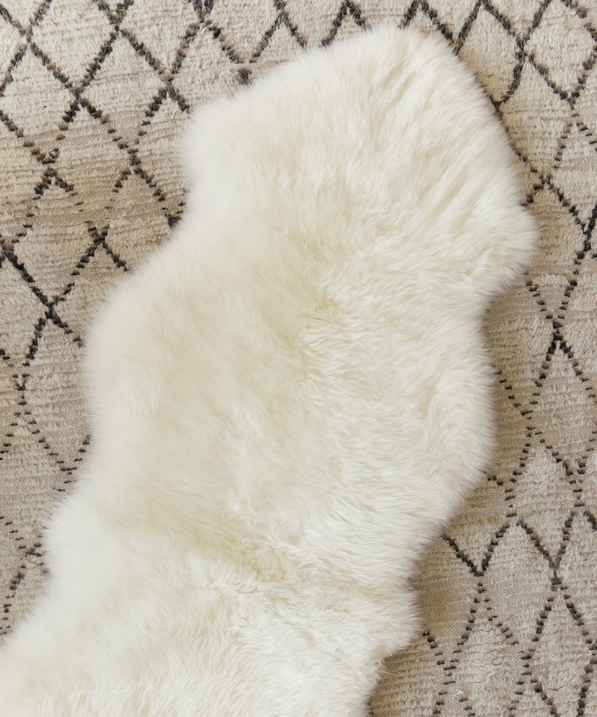 Double Sheepskin Bathroom Ivory