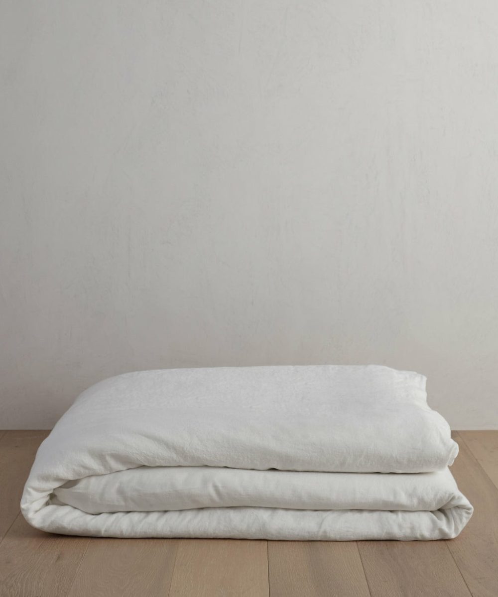 Dusk Linen Duvet Cover Bed & Bath White