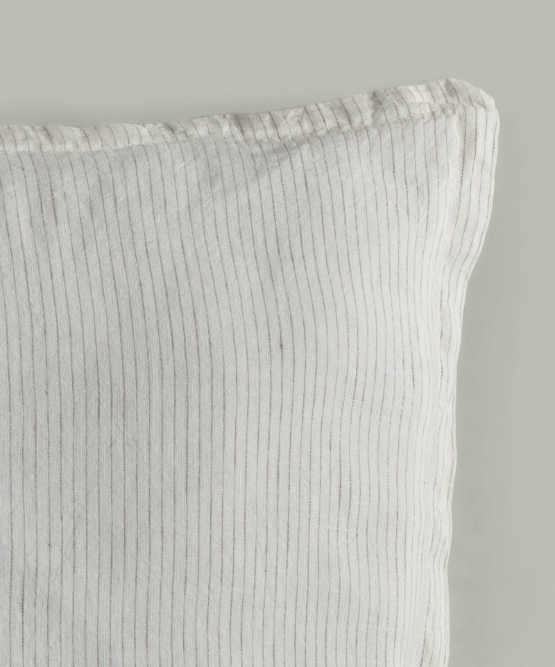 Dusk Linen Pillow Sham Set Of 2 Bed & Bath Flax Stripe