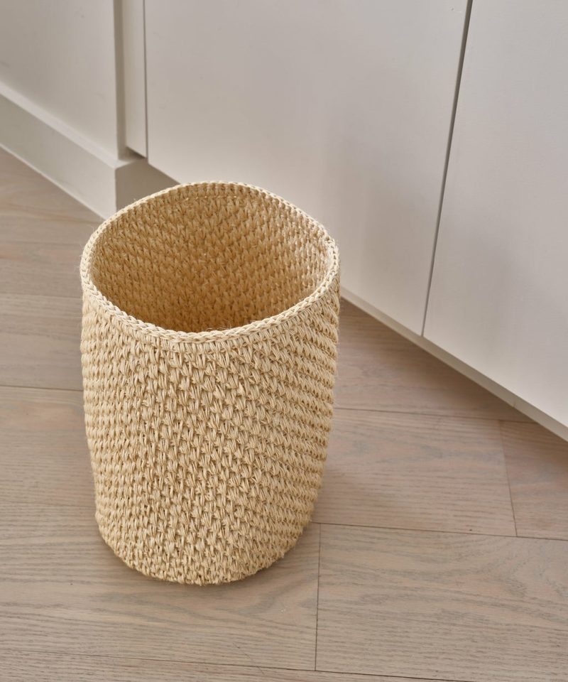 Laurel Waste Basket Bathroom Ivory