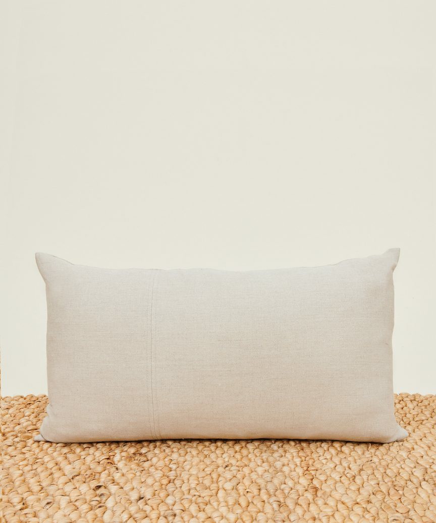 Linen Lumbar Pillow Bed & Bath Natural