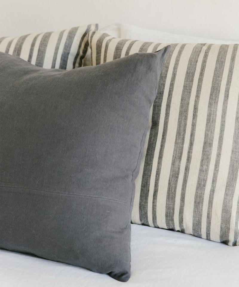 Linen Pillow Bed & Bath Charcoal