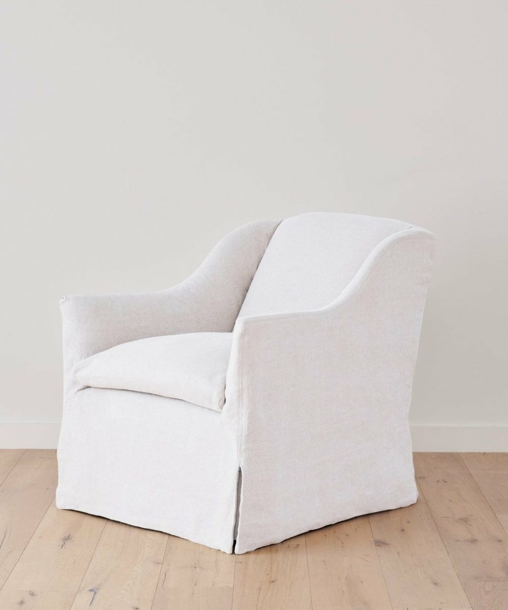 Miramar Chair Accent Chairs White Linen