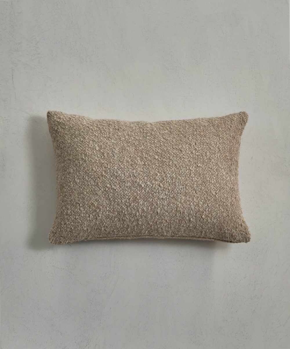 Nell Boucle Lumbar Pillow Bed & Bath Natural