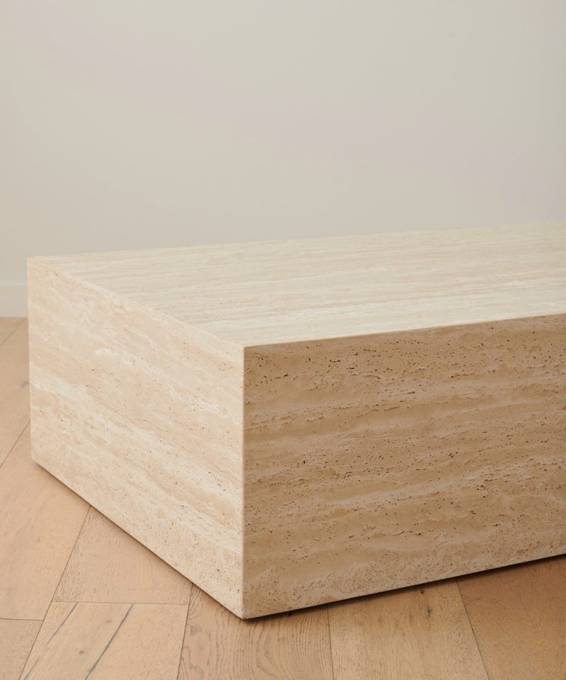 Sur Rectangle Coffee Table Coffee Tables Travertine