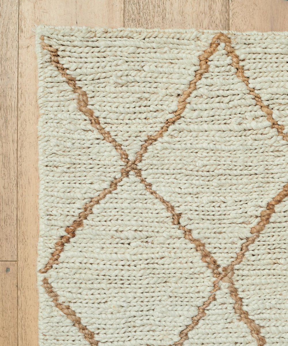 Wilder Diamond Jute Rug Bed & Bath Bone